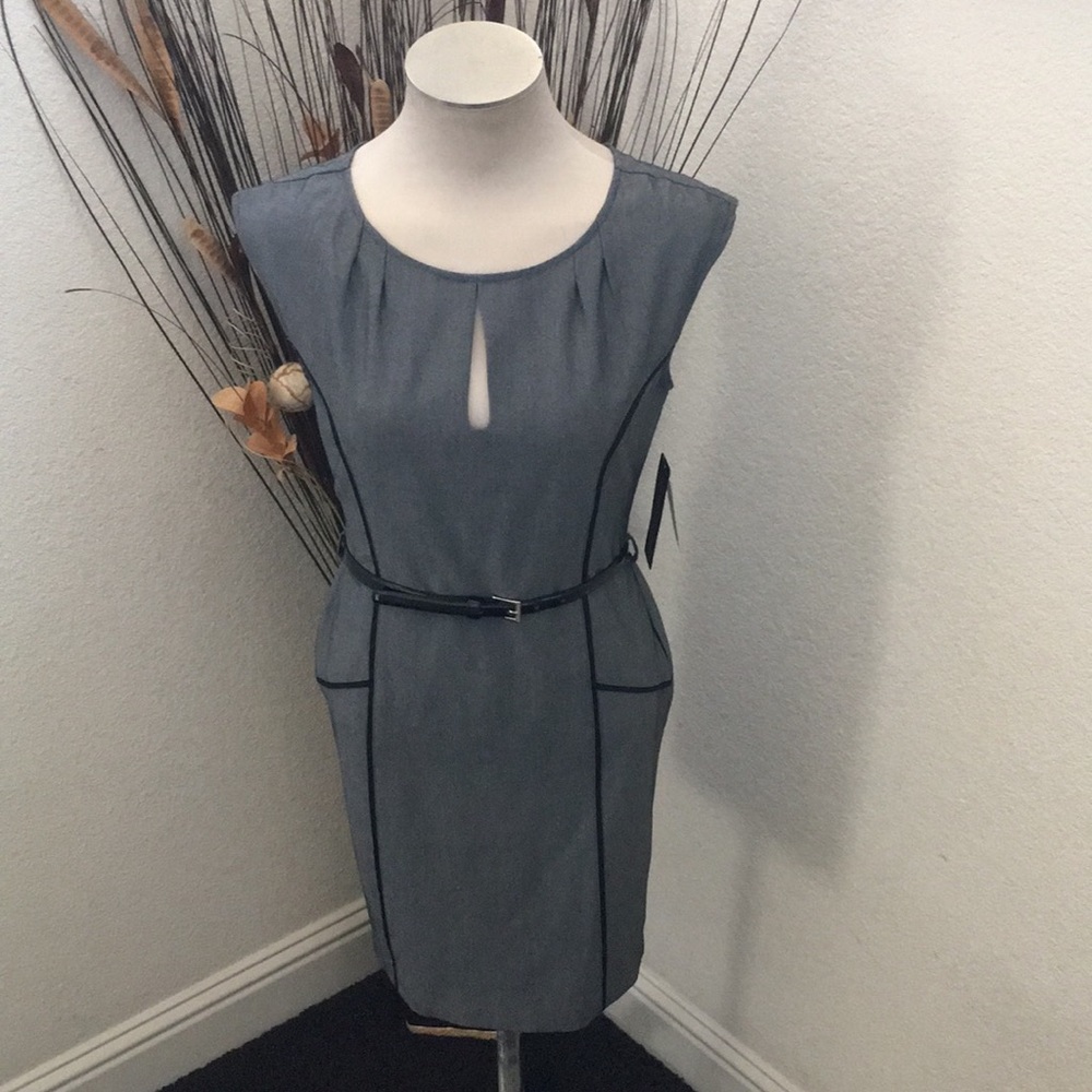 Vintage Rampage Grey with Black Trim Career Dress